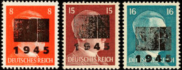 8 Pf. , 15 Pf. Und 16 Pf. Je In  Aufdrucktype IIb, Tadellos Postfrisch, Teils Sign. Opitz, Katalog: 6,9/10IIb... - Autres & Non Classés