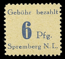 6 Pfg In Der Fehlfarbe "lebhaftblau", Ungebrauchtes Kabinettstück, Mi. 200.- Für **, Katalog: 4F *6... - Spremberg
