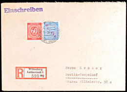 4 Auf 20 Pf. Mit 60 Pf. Zusatzfrankatur A. R.-Brief Nach Berlin, Rs. Ank.-Stpl., Mi 140,-, Katalog: 21X BF4 On... - Wittenberg