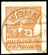 3 Bis 12 Pf Auf X-Papier Tadellos Gestempelt (meist Wismar), Gepr. Kramp BPP Bzw. Thom BPP, Mi. 400,--, Katalog:... - Autres & Non Classés