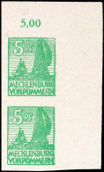 5 Pfg Mittelgrün, Senkr Paar Aus Der Re. Oberen Bogenecke, Postfrisch, Gepr. Kramp BPP, Mi. 480.-, Katalog:... - Autres & Non Classés