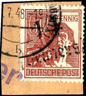 SEIFHENNERSDORF, 60 Pf. Hell, Seltene Urmarke In B-Farbe A. Paketkartenabschnitt (Marke Zum Prüfen... - Autres & Non Classés