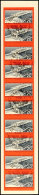 1960, 125 Jahre Deutsche Eisenbahnen, 20 Pfg., Orangerot/schwarz, Geschnitten, Original-Zehnerstreifen, Entwertet... - Autres & Non Classés