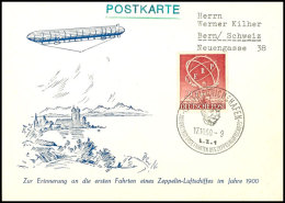 20 Pf. ERP Auf Nummerierten (Nr. 0062) Zeppelin-Erinnungsbeleg, Tadellos, Katalog: 71 BF20 Pf. ERP On Numbered... - Autres & Non Classés