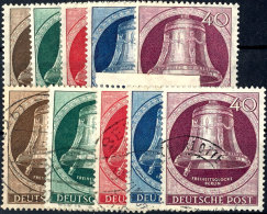 5-40 Pf. Glocke Links Tadellos Postfrisch Komplett Und Tadellos Rundgestempelt Komplett, Mi. 300,--, Katalog: 75/79... - Autres & Non Classés