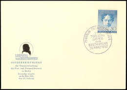 30 Pfg Beethoven Auf Amtl. Blanko-FDC Mit Ersttagssonderstempel "BERLIN 26.MÄRZ 1952", Tadellos, Mi. 120.-,... - Autres & Non Classés