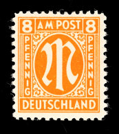 8 Pfg Dt. Druck Mit Zähnung "C", Tadellos Postfrisch, Gepr. Hettler BPP, Mi. 110,-, Katalog: 21C **8 Pfg... - Autres & Non Classés