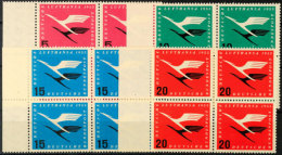 5-20 Pfg Lufthansa, Postfrische 4er-Blocks, Einheitlich Vom Linken Bogenrand, Katalog: 205/08 **5-20 Pfg... - Other & Unclassified