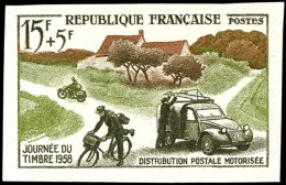 1958, 15 Fr. Tag Der Briefmarke, Abart "ungezähnt", Tadellos Postfrisch, Katalog: 1187U **1958, 15 Fr. Day... - Autres & Non Classés