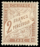 2 Fr. Rotbraun, Tadellos Ungebr., Mi 200.-, Katalog: 25 *2 Fr. Red-brown, In Perfect Condition Unused, Michel... - Autres & Non Classés