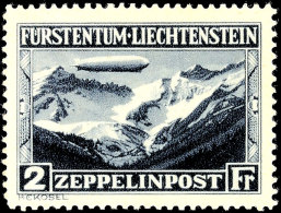 2 Fr. Zeppelin 1931, Plattenfehler: "Fleck Rechts Oben", Postfrisch, Mi. 800.-, Katalog: 115I **2 Fr. Zeppelin... - Autres & Non Classés