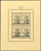 10 Fr. Luzius, Kleinbogen Postfrisch, Mi. 300,-, Katalog: 247Klbg **10 Fr. Luzius, Sheetlet Mint Never Hinged,... - Autres & Non Classés