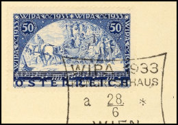 50 Gr. WIPA-Marke, Gewöhnliches Papier, Mit Sonderstempel Auf Briefstück, Mi. 260.-, Katalog: 555A... - Autres & Non Classés