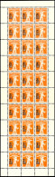 2½ Auf 3 Rp. Tellknabe 1921, 30er-Block, Rechter Bogenteil Aus Restbeständen Mit ½ Zwischensteg... - Carnets