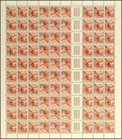 10 Rp. Landschaften 1942 Dunkelrötlichbraun, Kpl. Markenheftchenbogen Postfrisch, Mi. 260,-, Katalog: 35a... - Carnets