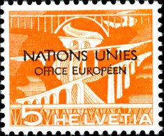1950, 5 Rp. - 70 Rp. Freimarken Der Schweiz Mit Zweizeiligem Aufdruck "NATIONS UNIES / OFFICE EUROPEEN", Mit 11... - Autres & Non Classés
