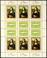 4 Forint "Mona Lisa", Kleinbogen Zu 6 Werten Mit Zierfeld, Tadellos Postfrisch, Mi. 100.-, Katalog: 2940A Klbg.... - Autres & Non Classés