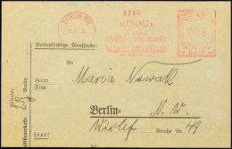 1936, Berlin, Behördenbrief Mit Rotem Freistempler Mit Reklametext "1936 Berlin Stadt Der Olympiade" ... - Autres & Non Classés
