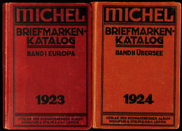 1923, Michel-Katalog Europa Und 1924 Übersee, Zwei Historische Bände Mit Interessanten Texten Aus Sehr... - Autres & Non Classés