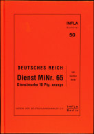 Wirth, G., Deutsches Reich Dienst MiNr. 65, Dienstmarke 10 Pfg. Orange, 2001, Monographie In Farbe, 200 S., Zahlr.... - Autres & Non Classés