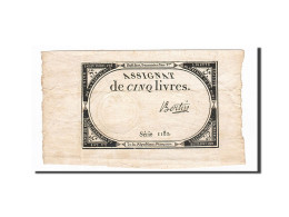 Billet, France, 5 Livres, 1793, 1793-10-31, Bertin, TTB, KM:A76, Lafaurie:171 - Assignate