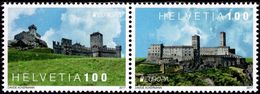 SALE!!! SUIZA SWITZERLAND SUISSE SCHWEIZ 2017 EUROPA CEPT CASTLES 2 Stamps Set Se-tenant MNH ** - 2017