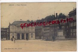 08 - SEDAN - PLACE TURENNE   EDITEUR MME HUBRECHT - CARTE TOILEE 1909 - Sedan