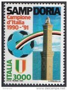 2087 Italia 1991 Calcio Soccer SAMPDORIA Campione D ' Italia - Neufs