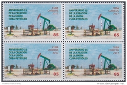 2017.12 CUBA 2017 MNH. 25 ANIV UNION CUBA - PETROLEO. GASOIL. BLOCK 4. - Nuevos