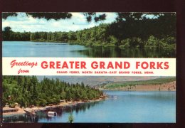 CPSM Neuve Etats Unis Greetings From Greater GRAND FORKS - Grand Forks