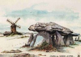 CPM   St Lyphar Dolmen Par Robert Lépine - Saint-Lyphard