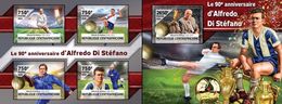 Centrafrica 2016, Sport, Footballers Di Stefano, 4val In BF +BF - Neufs