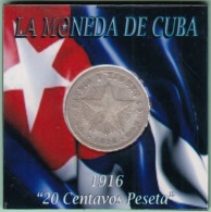 1916-MN-135 CUBA REPUBLICA 20c KM 13.2 1916 ESTRELLA SILVER 5gr. - Kuba