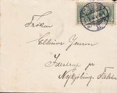 Denmark Brotype Ia KJØBENHAVN N. B. K. 1906 Cover Brief IDESTRUP Pr. NYKJØBING Falster (2 Scans) - Storia Postale