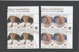 Poland 2016 - Olympic Summer Games Rio 2016 - Polish Gold Medal Winners Block Of 4 Set Mnh - Ongebruikt