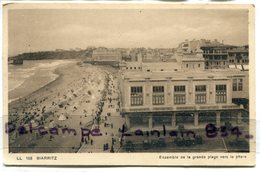 - 108 - BIARRITZ - Ensemble De La Grande Plage Vers Le Phare, Flamme, Ancienne, écrite, BE, Scans.. - Biarritz