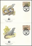 1986 WWF: Leguán Sor 4 Db FDC-n Mi 777-780 - Sonstige & Ohne Zuordnung