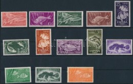 ** 1953-1963 Halak Motívum 13 Klf Bélyeg, Közte Sorok - Sonstige & Ohne Zuordnung