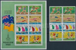 ** 1980 Nyári Olimpia, Moszkva Sor Párokban Mi 358-365 + Blokk 38 - Other & Unclassified