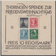 * 1945 Mi Blokk 2x (II) A Blokksarkok Falctalanítva, A Középrész Postatiszta / Hinge... - Sonstige & Ohne Zuordnung
