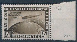 ** 1933 Zeppelin - Chicago ívszéli Mi 498 - Sonstige & Ohne Zuordnung