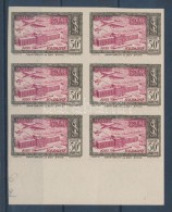 ** 1951 Mi 333 Vágott ívszéli Hatostömb / Imperforate Margin Block Of 6 - Sonstige & Ohne Zuordnung