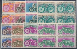 ** 1969 Motorkerékpárok Sor Négyestömbökben Mi 184-191 - Altri & Non Classificati