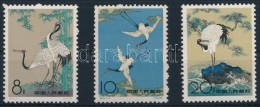 ** 1962 Festmény; Madár; Darvak Sor Mi 640-642 (barnult Gumi / Brownish Gum) - Sonstige & Ohne Zuordnung