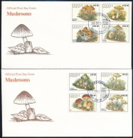 1990 Gombák Blokksor 2 Db FDC-n Mi 164-165 - Sonstige & Ohne Zuordnung