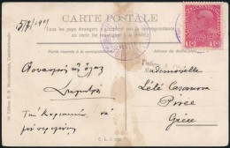 1909 Képeslap Olasz Postahajóval Pireuszba - Altri & Non Classificati