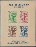 ** 1949/2beb DiósgyÅ‘ri Bélyegnap Vágott Emlékív - Sonstige & Ohne Zuordnung