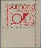 ** 1937/2ca Pannonia Bélyegegyesület XIV. Bélyegnap Emlékív (10.000) - Other & Unclassified