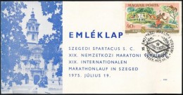 1975 Szegedi Maraton Emléklap - Sonstige & Ohne Zuordnung