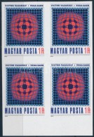 ** 1979 V. Vasarely: Vega-sakk Vágott ívszéli Négyestömb (12.000) / Mi 3382... - Other & Unclassified